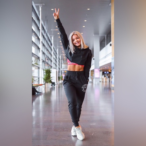 Gymshark Legacy Fitness Jogger High Waist Drawstring Small Athleisure Black - Picture 2 of 8